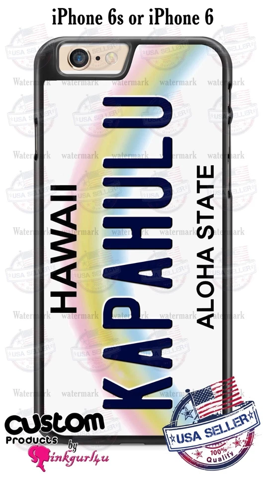 Hawaii Rainbow License Plate Phone Case for iPhone 16 Samsung A14 Google Moto 5g - Image 3 of 4