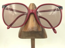 Vintage Pappagallo III 041/256 Red Black Oversized Round Sunglasses FRAMES ONLY