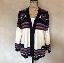 Vintage aztec tribal cardigan sweater size medium