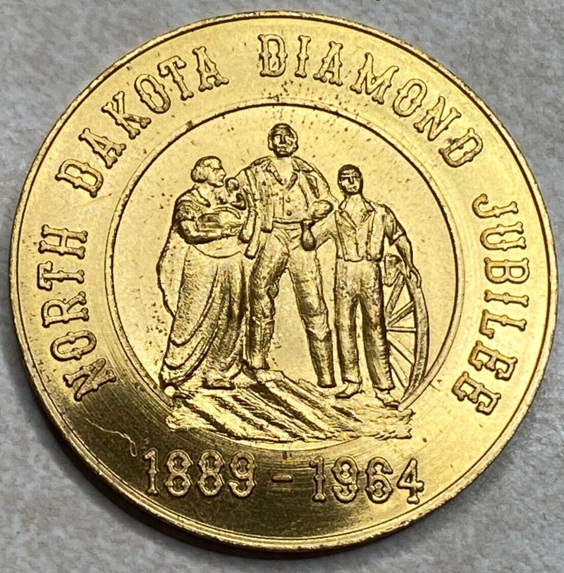 North Dakota Diamond Jubilee 1964 Souvenir Half Dollar Arcade