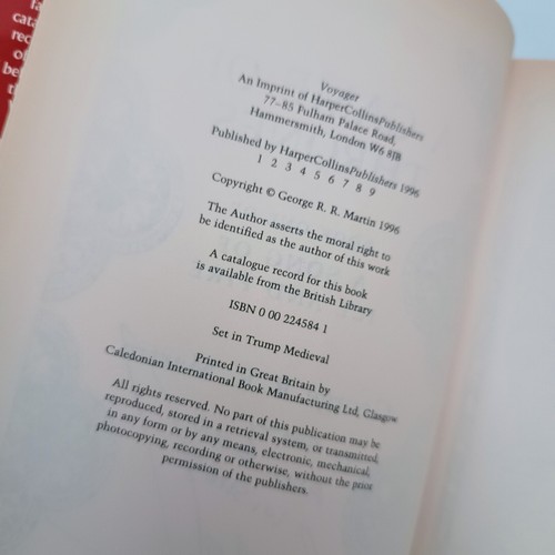A Song of Ice and Fire Books 1-4 SIGNED 1st UK Editions George R.R. Martin - Picture 8 of 24