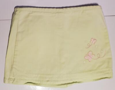Girls Vintage DISNEY Butterfly SKORTS light lime green clothes Size 5T GUC