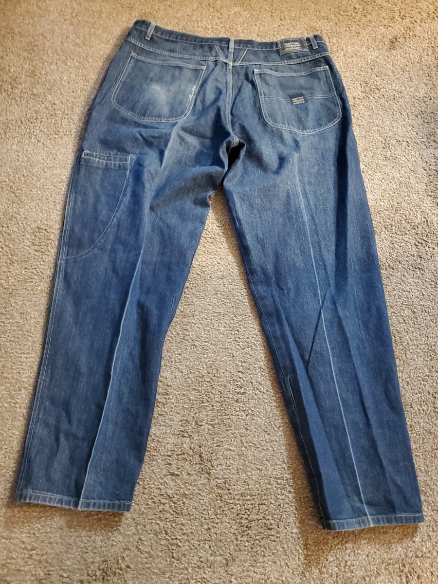 Marithe Francois Girbaud Jeans 44x34 Dark Blue Denim Baggy Tapered