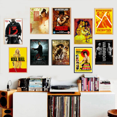 Vintage Kampfkunst Film Kung Fu Karate Tai Chi Druck Poster Wandbild A4 +
