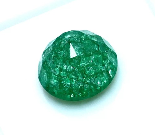 Piedra preciosa de mayo certificada de 5,60 quilates de corte redondo esmeralda verde natural con regalo gratis - Imagen 6 de 8