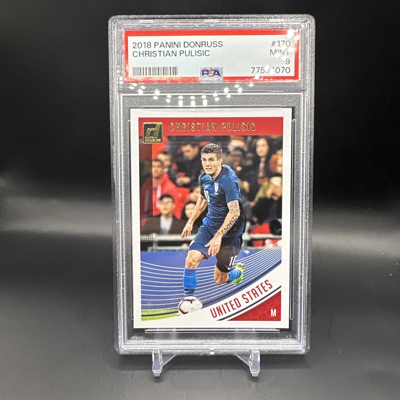 Christian Pulisic 2018 Panini Donruss Soccer #170 PSA 9 MINT Team USA