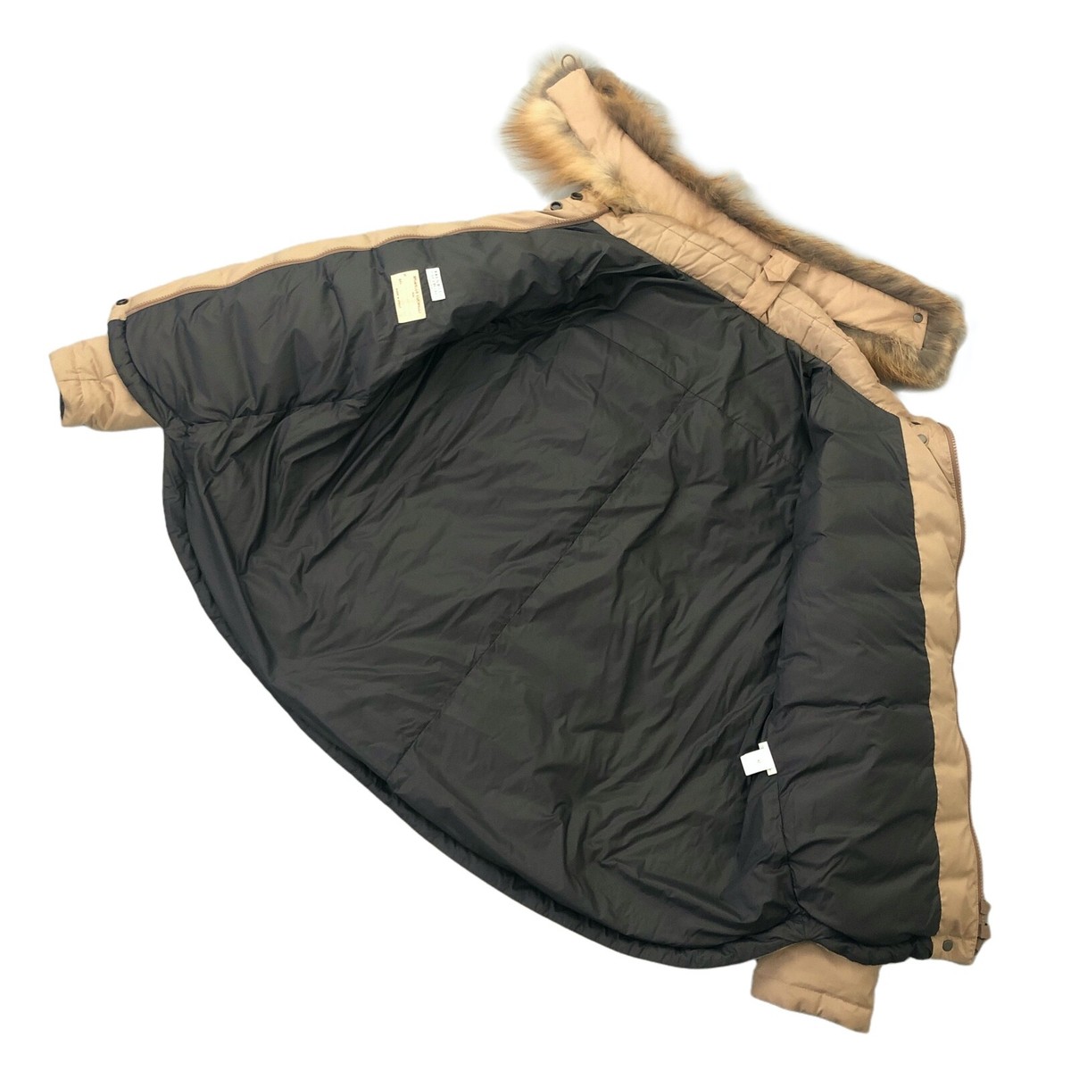 Brunello Cucinelli★Navy Puffer Jacket with Fox Fur Collar Brunello Cucinelli Cashmere Lined Hooded Jacket Navy at
