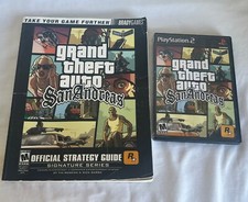 Grand Theft Auto: San Andreas w/ Manual PS2  Brady Games Strategy Guide w/ Map