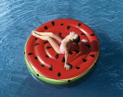 Bestway Aufblasbarer Pool Wassermelone Insel Schwimmen Floß Wasserspaß Spielen Spielzeug