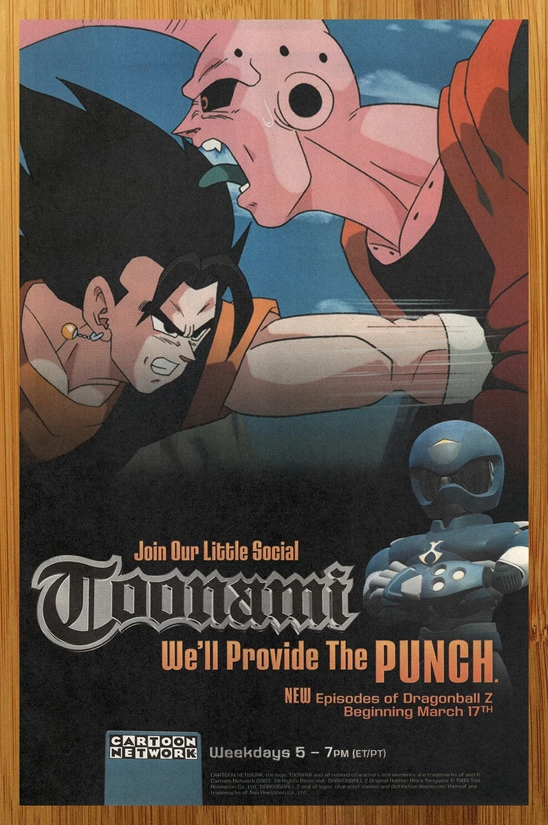 2003 Cartoon Network Toonami Print Ad Poster DBZ Dragon Ball Buu