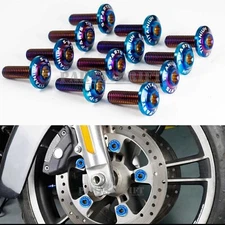 12PC BLUE Front Brake Disc Mounting Bolts Screw For Honda CBR1100XX Blackbird 97
