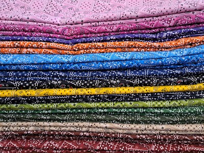 Blazin Bandana 100% Cotton Fabric Sold By The Yard #1303