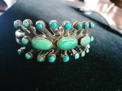 Navajo sandcast bracelet stunning one of a kind museum item