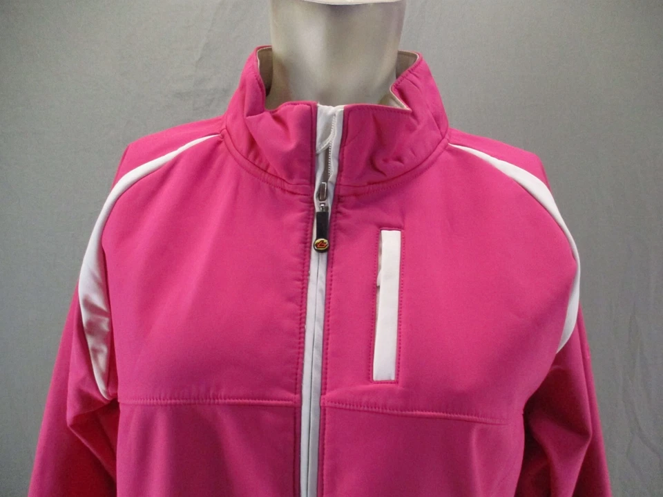Chaqueta deportiva BOLLE talla L para mujer rosa cremallera completa cuello alto forrada de vellón 140 Foto 2 de 4