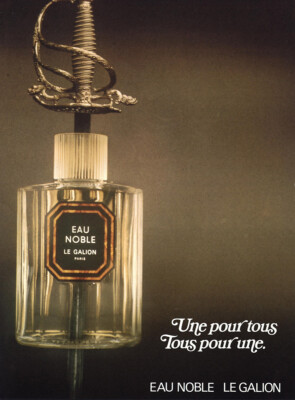 1977 Eau Noble Le Galion: French Une Pour Tous Vintage Print Ad