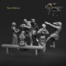 Tavern Patrons 28mm Medieval Wargames  Diorama Miniatures
