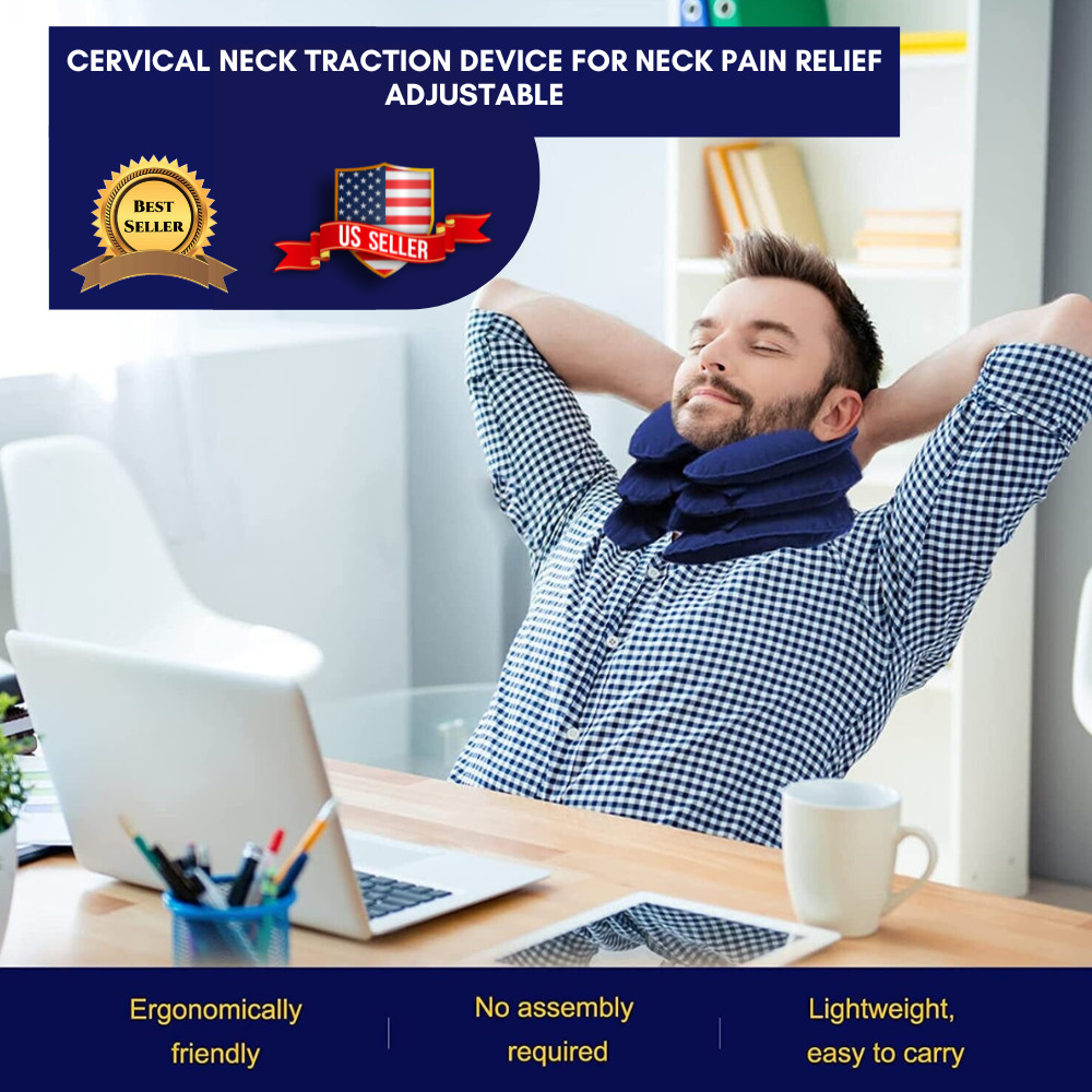 Cervical Traction Pillow, Neck Stretcher Neck Pain,Headaches,TMJ Cover