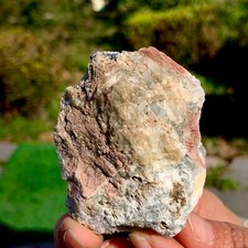132G Rare!! Natural beautiful Rhodochrosite with Rock Crystal Specimen Rough