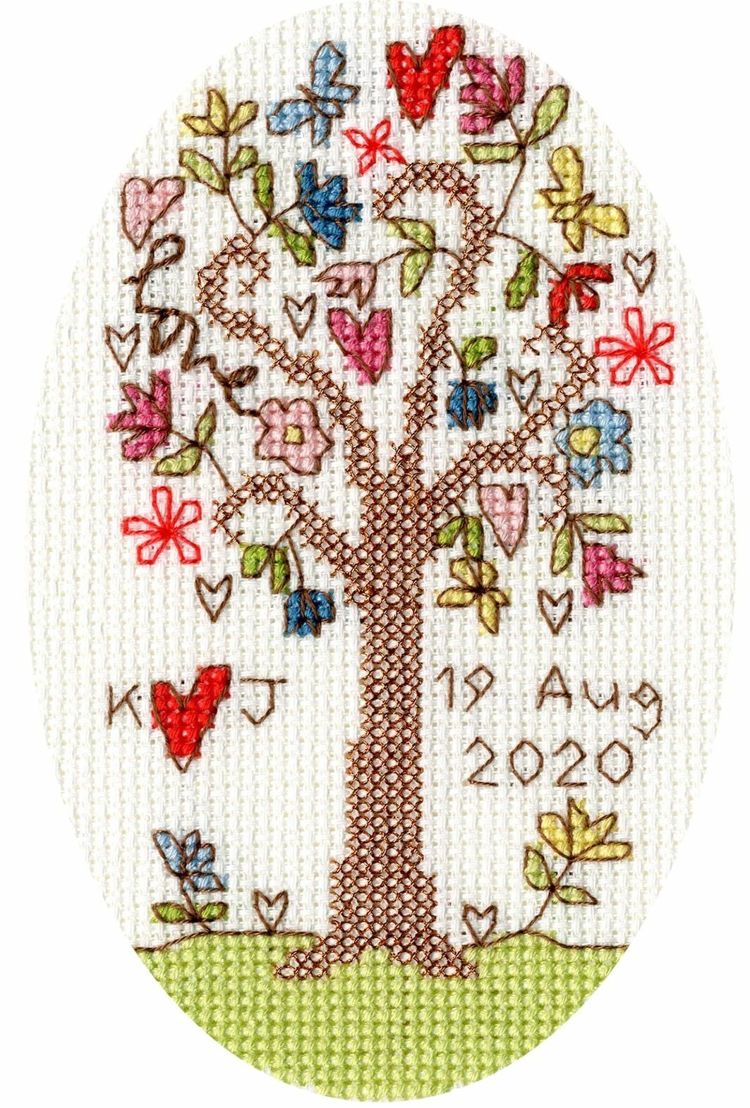 Sweet Tree Greetings Card Cross Stitch Kit by Bothy Threads