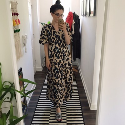 asos leopard maxi dress