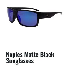 Salt Life Naples Matte Black Mirror Blue Lens Sunglasses $189.99 Salty NWT NEW