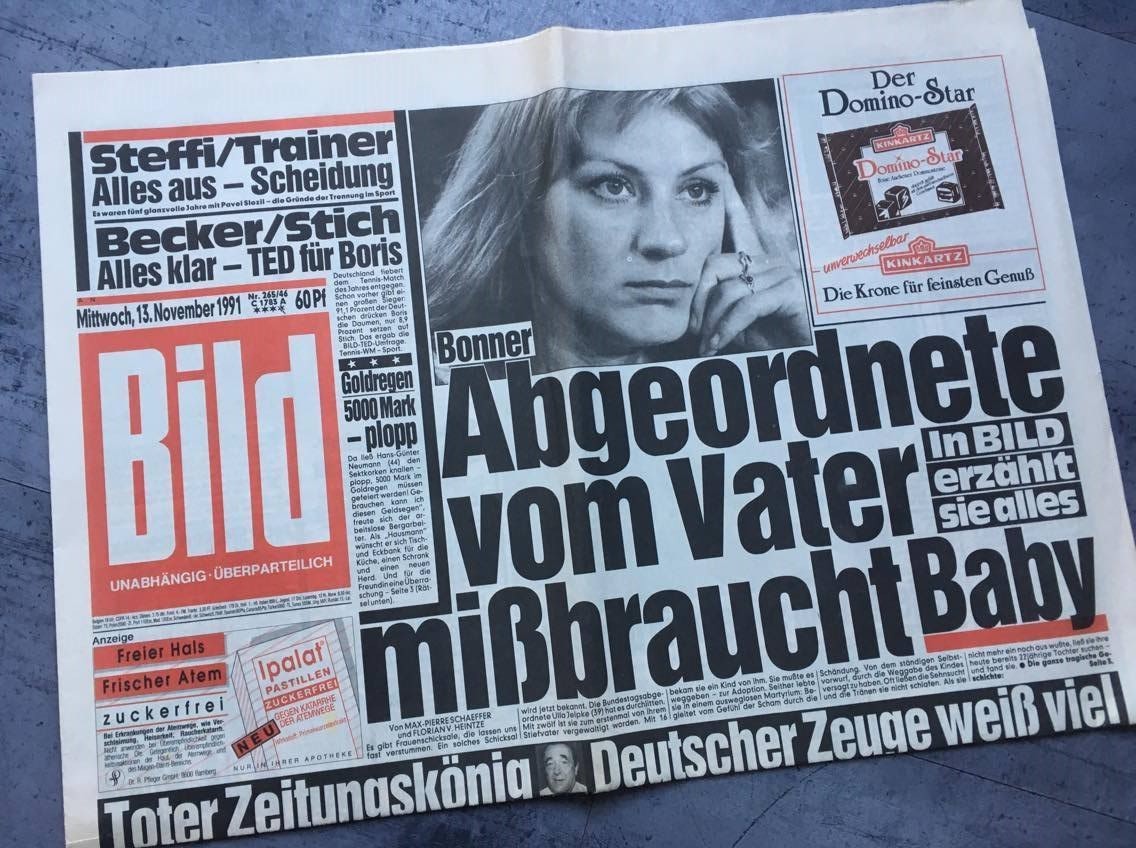 Bildzeitung Bild 13.11.1991 * for 29. 28. 27th birthday * engraving Becker Graf