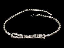 Sparkling Clear Crystal Rhinestone Vintage Collar Choker Necklace Nice Quality