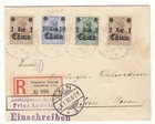 CHINA 1911 Registered Cover Kiaochow Sea Mail Exin Posen Poland Germany (c048)