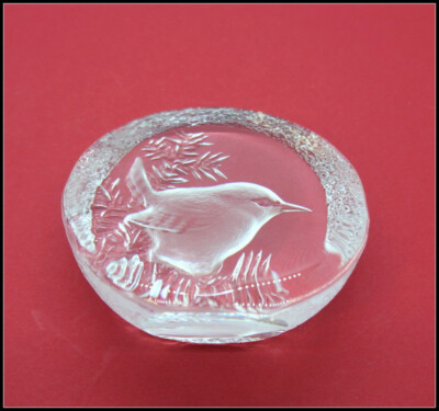 Vintage Mats Jonassen Lead Crystal Paperweight 7203 Sweeden  #RA836
