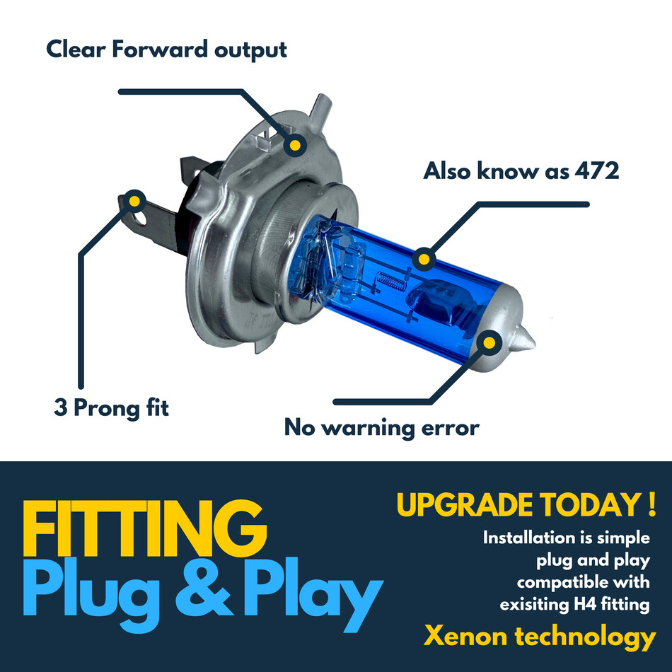 Fits Vauxhall Vivaro Headlight Bulbs 20012014 Xenon Super White Light