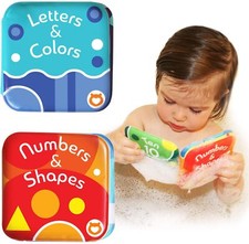 Floating Baby Bath Books - Bath Books for Babies, Infants - Waterproof, Mold-...