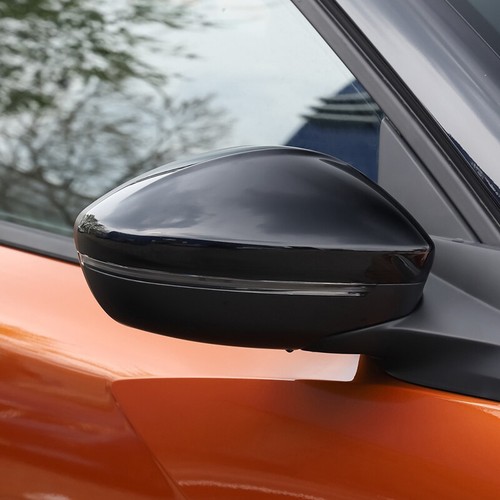 Right O/S Door Wing Mirror Cover Cap Gloss Black For Peugeot 208 2008 2012-2018 - Picture 12 of 12
