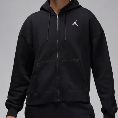 Nike Women's Air Jordan Brooklyn Fleece Full-Zip Hoodie Black