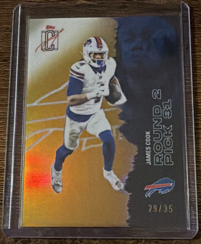 Topps Signature Class 2025 James Cook Bills Round 2 Pick 31 Rookie #29 /35