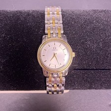 Omega De Ville Prestige 4370.31 Good Quartz 22mm Silver Dial Steel Gold Ladies