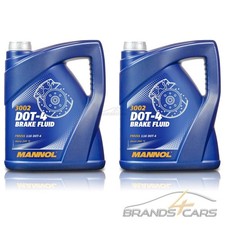 MANNOL 2x 5 L DOT4 BREMSFLÜSSIGKEIT BRAKE FLUID KUPPLUNGSFLÜSSIGKEIT SYNTHETISCH