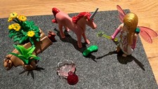 Playmobil Magic Fee/Elfe Figur mit Fl&uuml;geln, Zauberstab, Einhorn + Zubeh&ouml;r 5443
