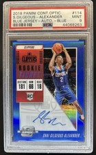 2018-19 Contenders Optic Shai Gilgeous-Alexander Blue Rookie Auto #/99 PSA 9