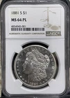 MS64 PL 1881-S Silver Morgan Dollar NGC MS64 PL PROOF LIKE Mirrors LOOKS DMPL