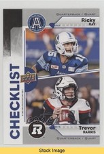 2018 Upper Deck CFL Checklist Blue Ricky Ray Trevor Harris CL #100 READ i9i