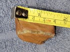 Petite Atypical Orange Jasper Wishing Stone W Thick White Quartz Vein Band  — photo 9