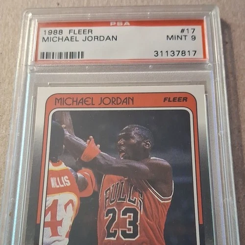 Fleer 1988-89 Michael Jordan #17 Chicago Bulls PSA 9 Base Set Graded Card