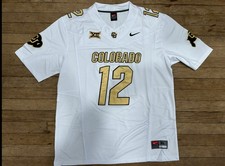 Mens Colorado Buffaloes Travis Hunter #12 Shedeur Sanders #2 All Stitched Jersey
