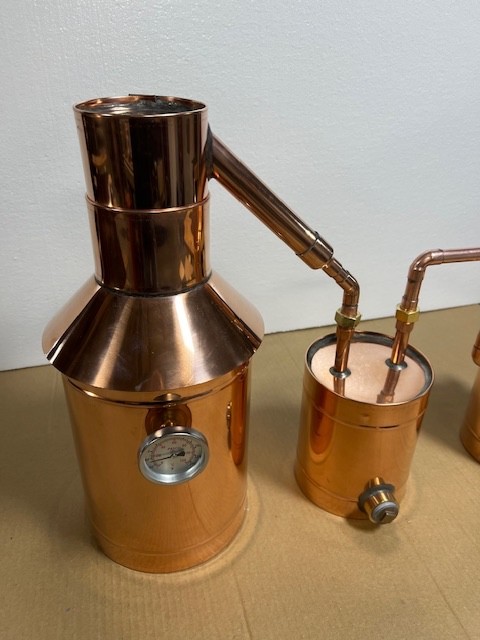2 Gallon Copper Still with Thumper & Worm Compact Distiller