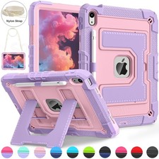 For iPad 10.2" 7/8/9/10/11th Gen A16 10.9" 11" 2025 Heavy Duty Case with Strap