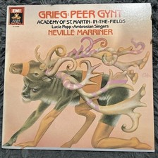 GRIEG:PEER GYNT Incidental Music LP Lucia Popp/Neville Marriner.  Angel DS537968