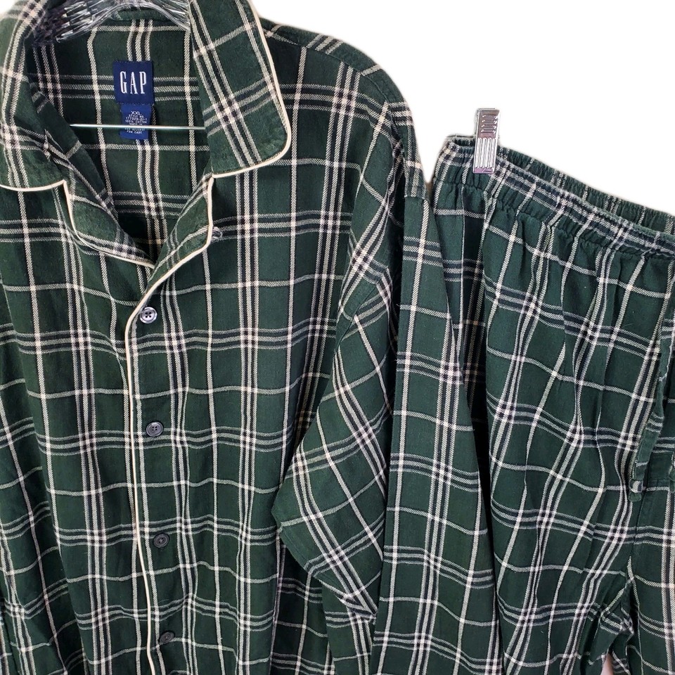 Chemise Gap Verte à Carreaux - Manches Courtes, Taille M, Col Button-down, Occasion Très Bon état