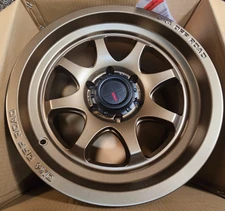 (QTY 1) DX4 Off Road Frozen Bronze Rhino 8-Spoke Wheel Rim 17x8.5 6x139.7 0mm