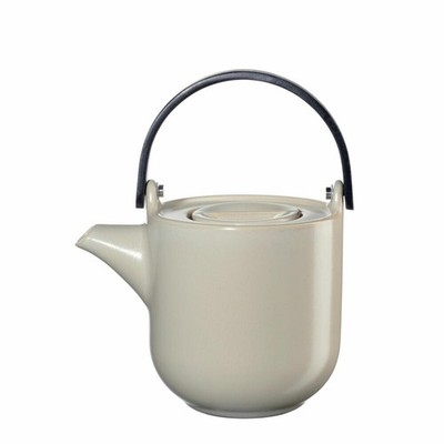 ASA Selection Coppa Teekanne mit Holzgriff Tee Kanne Porzellan Tofu 600 ml