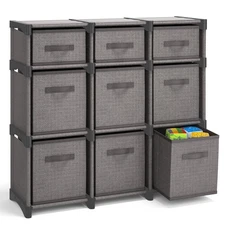 NESTL CUBE STORAGE ORGANIZER FOR BEDROOM BOX STORAGE CUBBY9  CUBE - GRAY